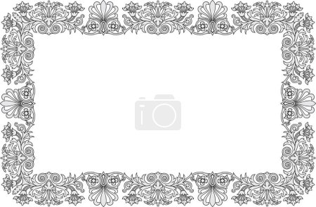 Illustration for Beautiful decorative background with floral elements, vector illustration - Royalty Free Image
