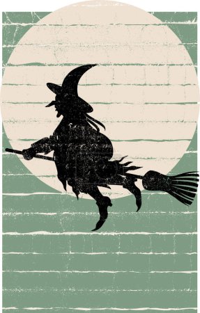 Ilustración de Vector ilustración de halloween bruja - Imagen libre de derechos