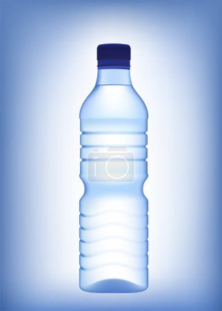 Ilustración de Botella de agua aislada en blanco. Representación 3 d - Imagen libre de derechos
