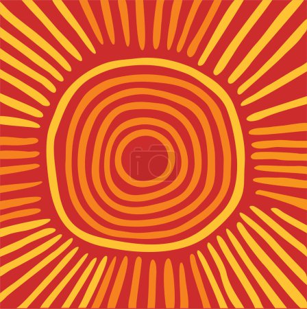 Illustration for Vector sun background, abstract background, sun - Royalty Free Image