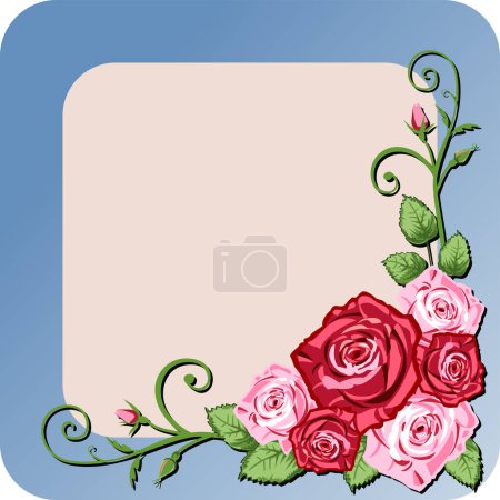 Illustration for Vector illustration of beautiful flowers for valentine 's day - Royalty Free Image