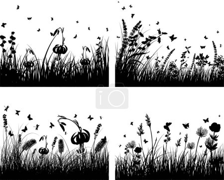 Illustration for Vector set of flowers and plants - Royalty Free Image