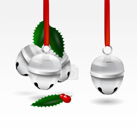 Illustration for Editable vector sleigh bells - Royalty Free Image