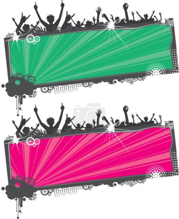 Illustration for Vector illustration of music party banner - Royalty Free Image