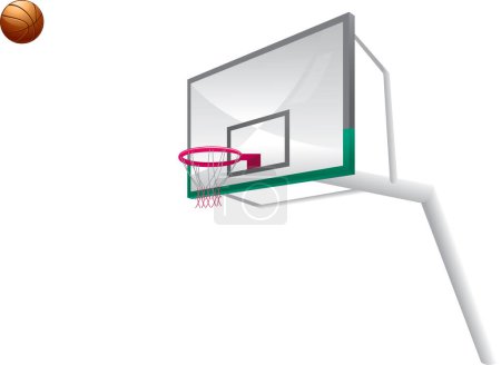 Ilustración de Cancha de baloncesto fondo blanco - Imagen libre de derechos