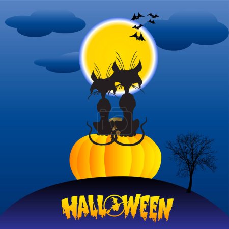 Téléchargez les illustrations : Illustration vectorielle pour Halloween - en licence libre de droit