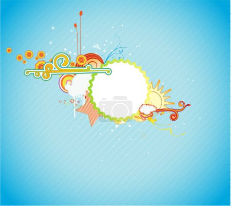 Illustration for Abstract summer sun background. vector illustration - Royalty Free Image