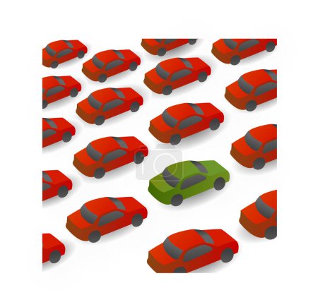 Illustration for 3 d illustration of cars - Royalty Free Image