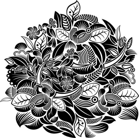 Ilustración de Elementos de diseño floral. flores dibujadas a mano. - Imagen libre de derechos