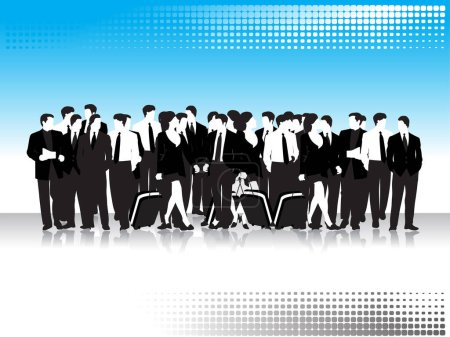 Illustration for Silhouettes of business group. vector illustration - Royalty Free Image