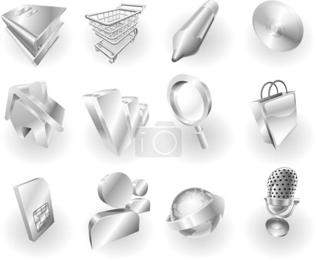 Illustration for Set of different icons, vector illustration - Royalty Free Image