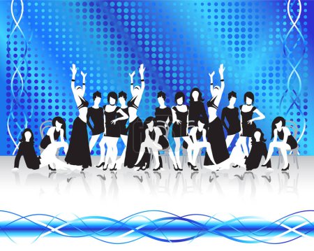 Illustration for Dancing people vector illustration - Royalty Free Image