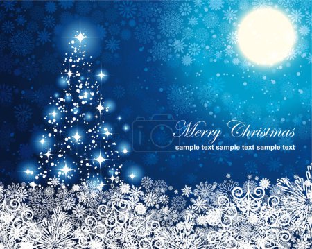 Photo for Abstract background with christmas tree, vector illustration - Royalty Free Image