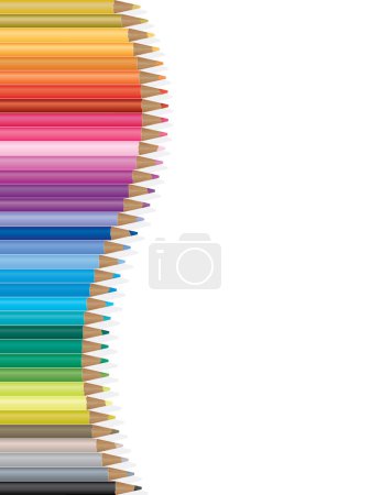 Illustration for Abstract background of colored pencils - Royalty Free Image