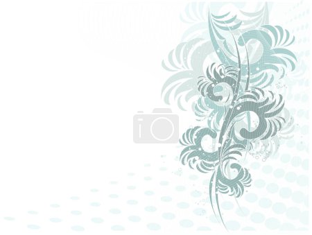 Illustration for Hand drawn background with floral elements. - Royalty Free Image