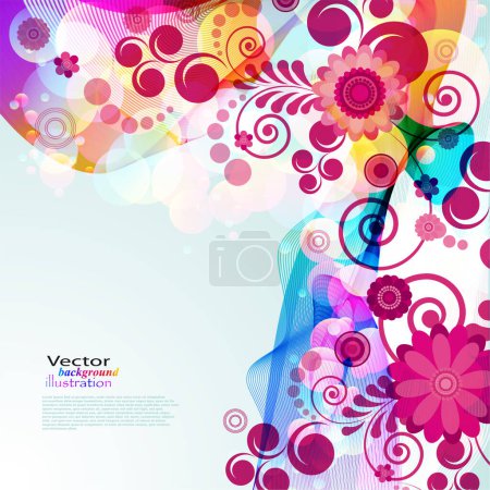 Ilustración de Fondo floral abstracto colorido - Imagen libre de derechos