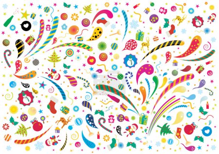 vector illustration of colorful christmas background