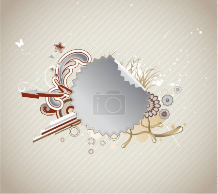 Illustration for Abstract floral grunge background - Royalty Free Image