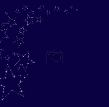 Illustration for Holiday starry background, modern vector illustration - Royalty Free Image