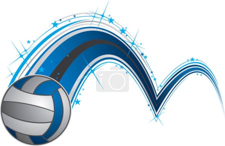 Illustration for Volleyball ball in the form of an abstract wave - Royalty Free Image