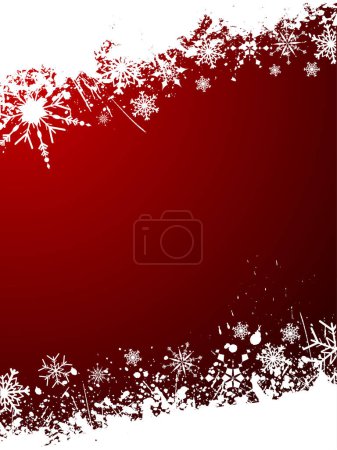 Illustration for Abstract grunge background with snowflakes - Royalty Free Image