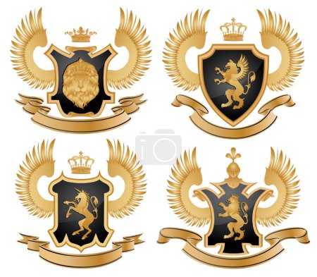Illustration for Coat of arms, modern vector illustration - Royalty Free Image