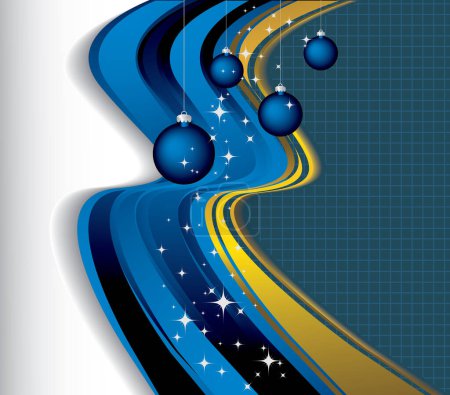 Illustration for Abstract background with blue and yellow waves - Royalty Free Image