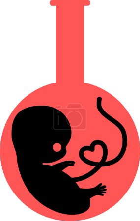 Ilustración de Ilustración vectorial del corazón del bebé - Imagen libre de derechos