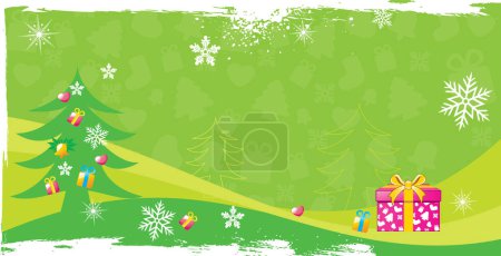 Illustration for Merry christmas and happy new year greeting card - Royalty Free Image