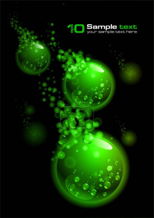 Illustration for Abstract vector glowing background. For your design. Bubbles. - Royalty Free Image
