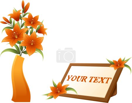 Téléchargez les illustrations : Fleur de lis orange isolée sur fond blanc. - en licence libre de droit