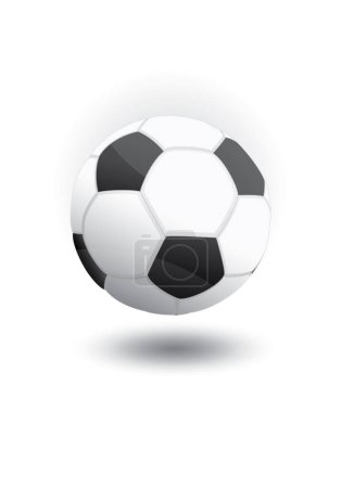 Téléchargez les illustrations : Ballon de football avec un fond blanc - en licence libre de droit
