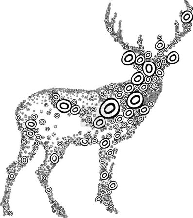 Ilustración de Ilustración de vectores de ciervos. aislado sobre fondo blanco. - Imagen libre de derechos