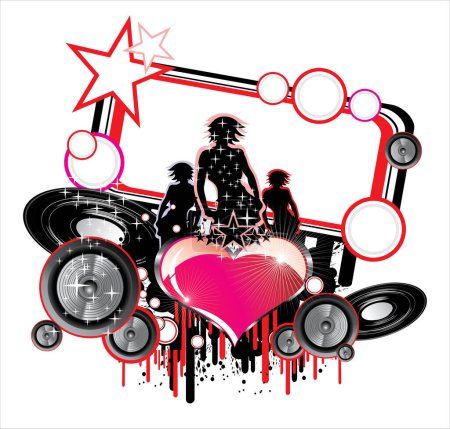 Téléchargez les illustrations : Fond abstrait pour la Saint Valentin 's fête - en licence libre de droit