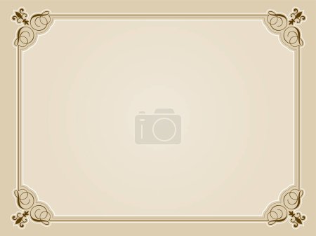 Ilustración de Ilustración vectorial de borde decorativo vintage. elemento de diseño para invitaciones, tarjetas de felicitación. - Imagen libre de derechos