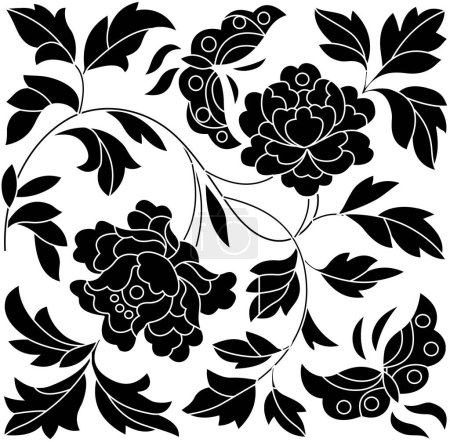 Ilustración de Hermoso fondo abstracto decorativo con elementos florales, ilustración vectorial - Imagen libre de derechos