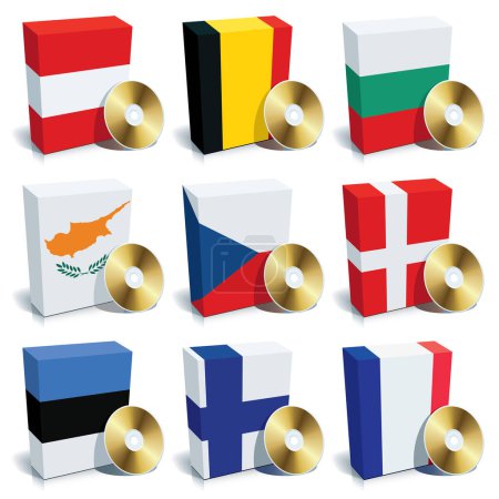 Illustration for Set of flags of europe - Royalty Free Image
