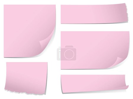 Illustration for Vector set pink stickers - Royalty Free Image