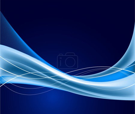Illustration for Vector illustration of blue wave - Royalty Free Image