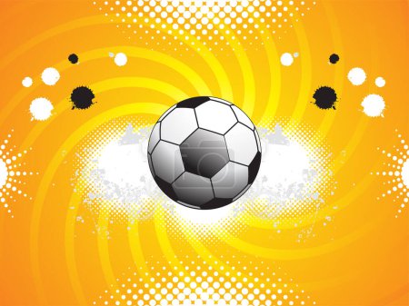 Illustration for Football ball on the abstract background - Royalty Free Image