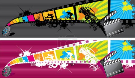 Illustration for Banner for cinema and movie, modern vector illustration - Royalty Free Image