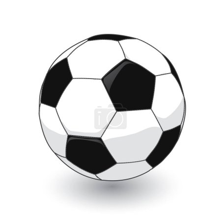 Téléchargez les illustrations : Icône vectorielle isolée ballon de football - en licence libre de droit