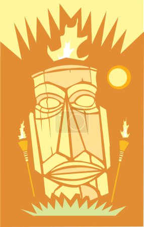 Ilustración de Máscara tribal afroamericana - Imagen libre de derechos