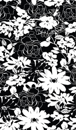 Illustration for Seamless pattern with floral motif - Royalty Free Image
