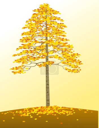 Ilustración de Árbol de otoño, vector moderno ilustración - Imagen libre de derechos