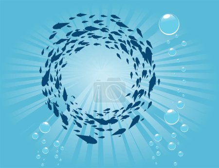 Illustration for Vector illustration of water background - Royalty Free Image