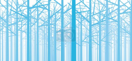 Illustration for Vector illustration of blue forest - Royalty Free Image