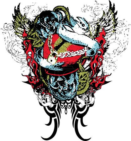 Illustration for Vector illustration of dragon - Royalty Free Image