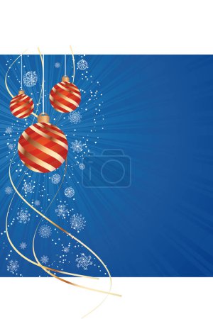 Illustration for Christmas background with balls - Royalty Free Image
