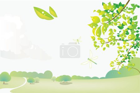 Ilustración de Fondo para el diseño con árboles - Imagen libre de derechos